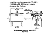 Drawing End Clamp and Saddle Assembly, 12 Gauge C-Track_Installation