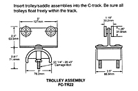 Drawing Intermediate Trolley-Saddle Assemblies, 12 Gauge C-Track_Installation