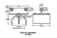 Drawing Intermediate Trolley-Saddle Assemblies, 12 Gauge C-Track_FC-TR21