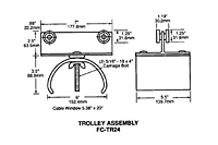 Drawing Intermediate Trolley-Saddle Assemblies, 12 Gauge C-Track_FC-TR24