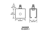 Product Image Single Bolt Track Hanger & Anchor Assembly, 14 Gauge C-Track Installation