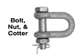 Chain Shackles Bolt, Nut & Cotter - Industrial Grade