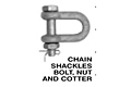 Chain Shackles Bolt, Nut and Cotter
