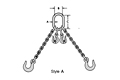 Herc Alloy 1000 Adjustable Double Chain Sling Drawing