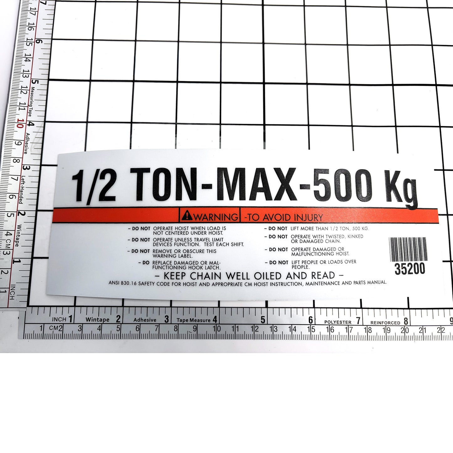 Label Capacity 627-106
