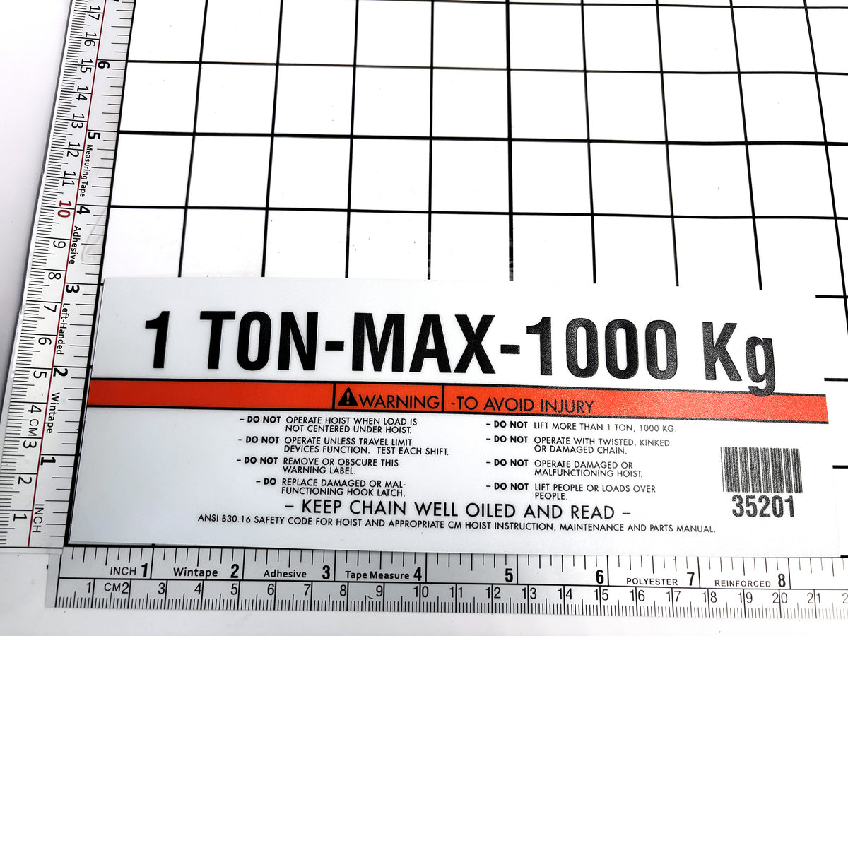 Label Capacity 627-106