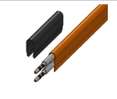 8-Bar 110 Amp Conductor 10', Galvanized Steel w/one joint cover (8-110A)
