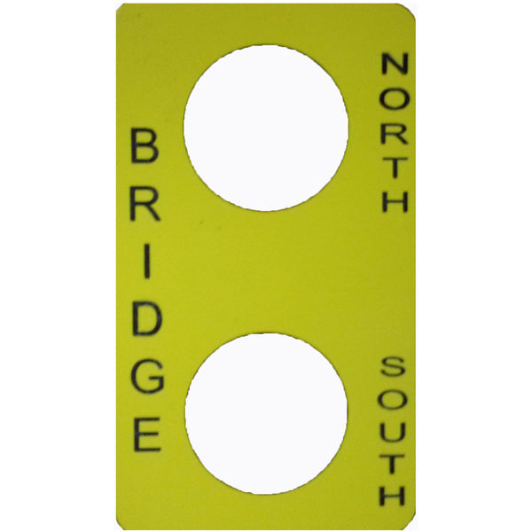 Legend Plate -BRIDGE: NORTH - SOUTH