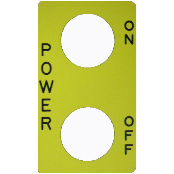 Legend Plate - POWER: ON - OFF