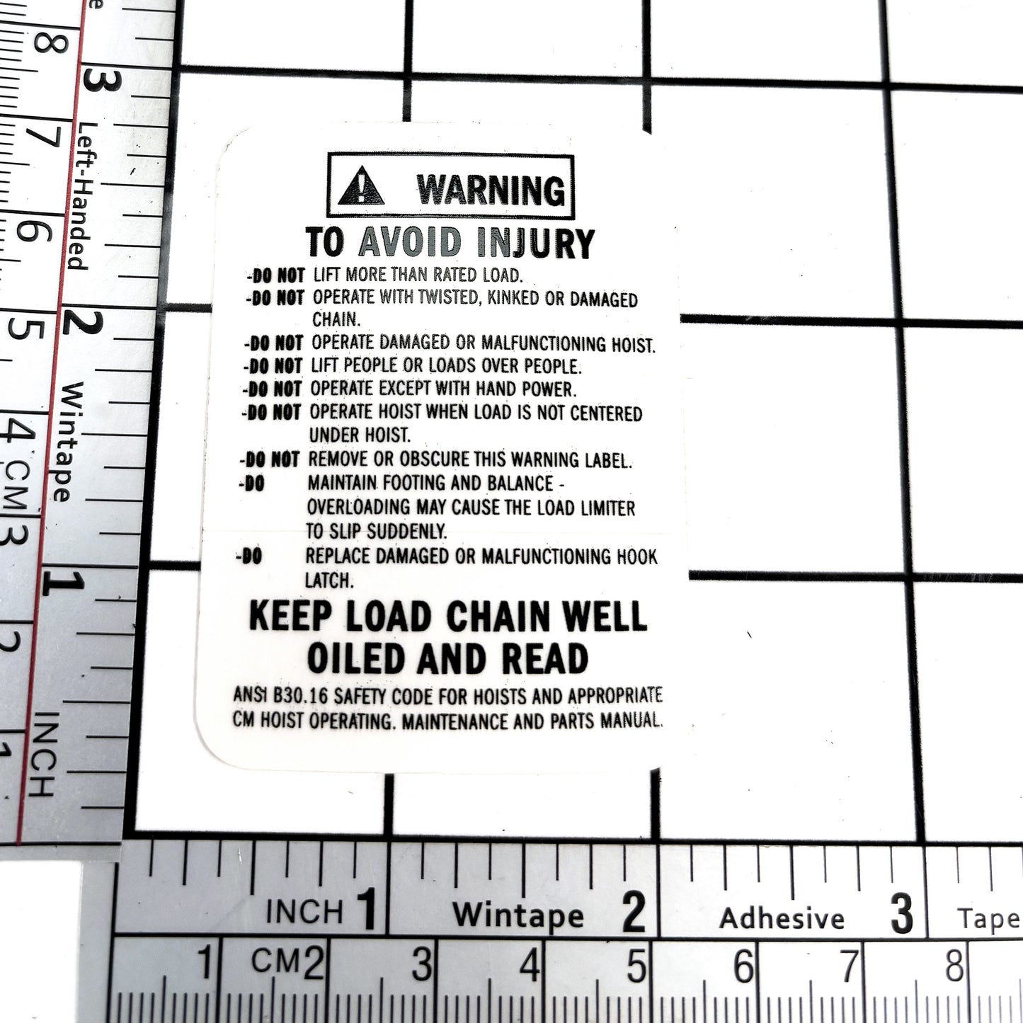 Label Warning 646-15