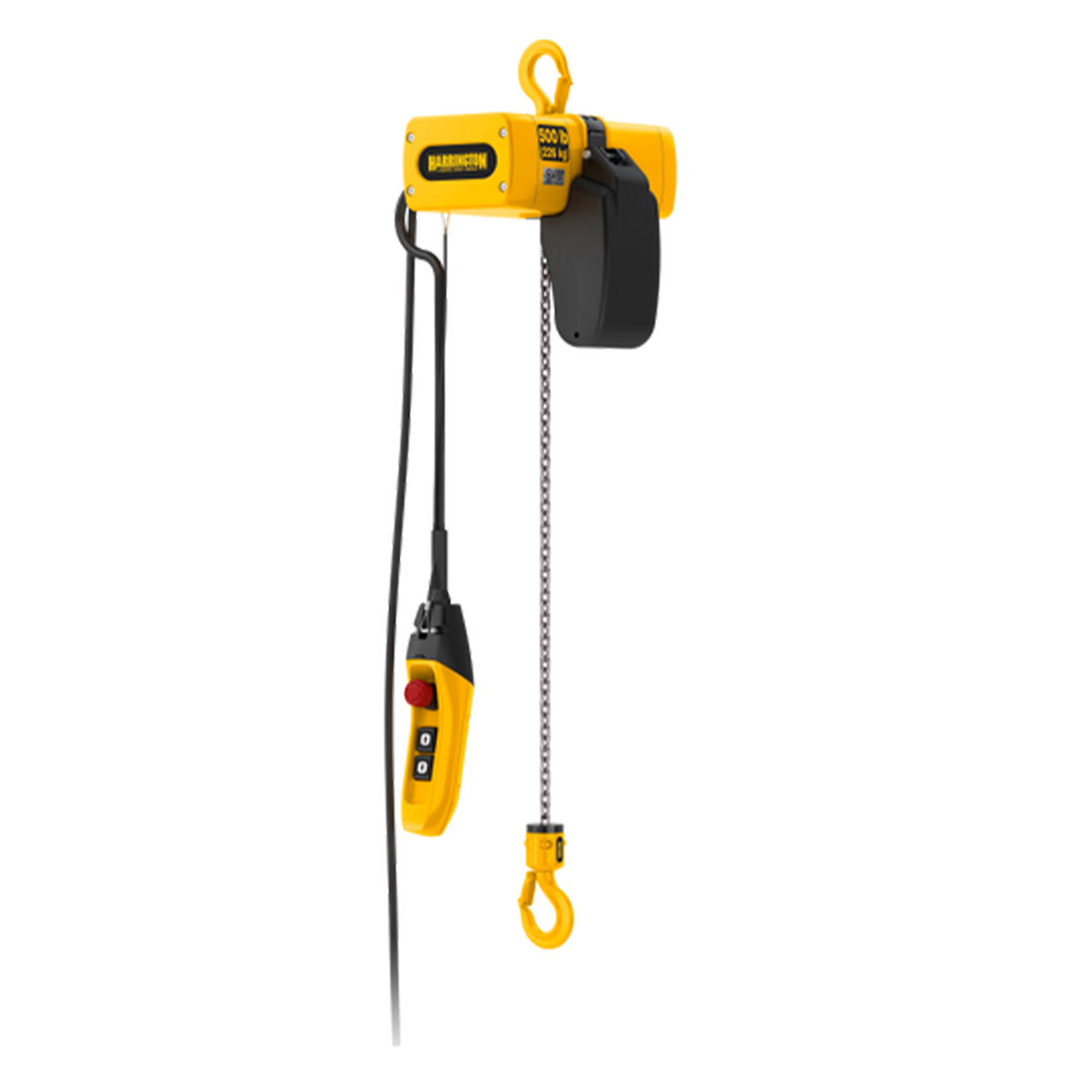 1000 LB SEM Electric Chain Hoist with Rigid Hook Suspension, 10ft of lift @ 6fpm, 230V