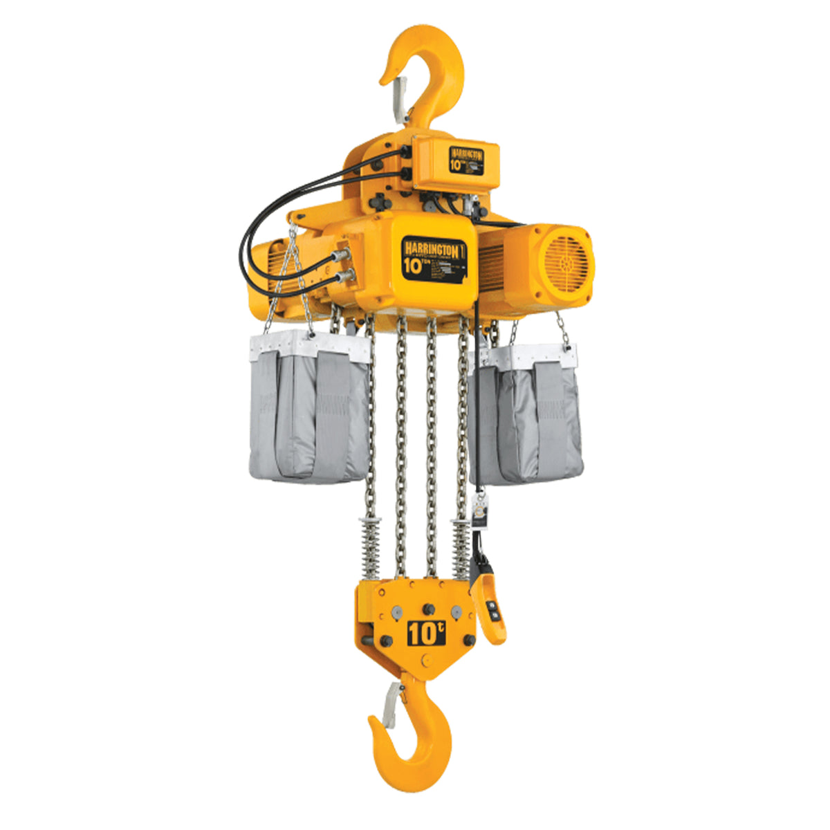 20 Ton NER Electric Chain Hoist with Rigid Hook Suspension, 20ft of lift @ 5.5fpm, 230/460V