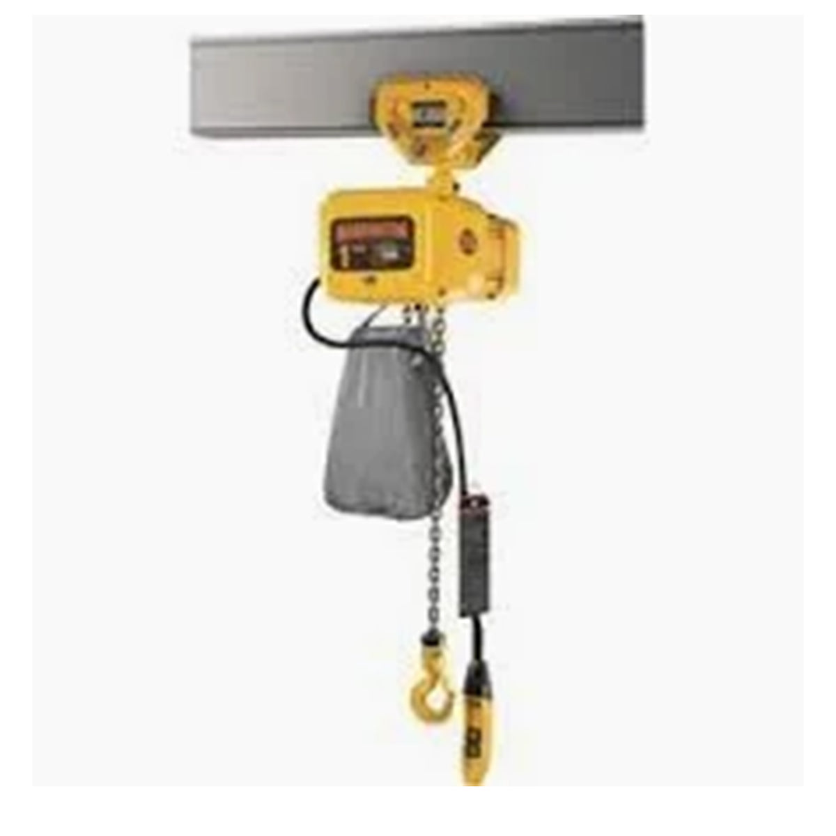 1/4 Ton NER Electric Chain Hoist with Plain Trolley, 15ft of lift @ 36fpm, 230/460V