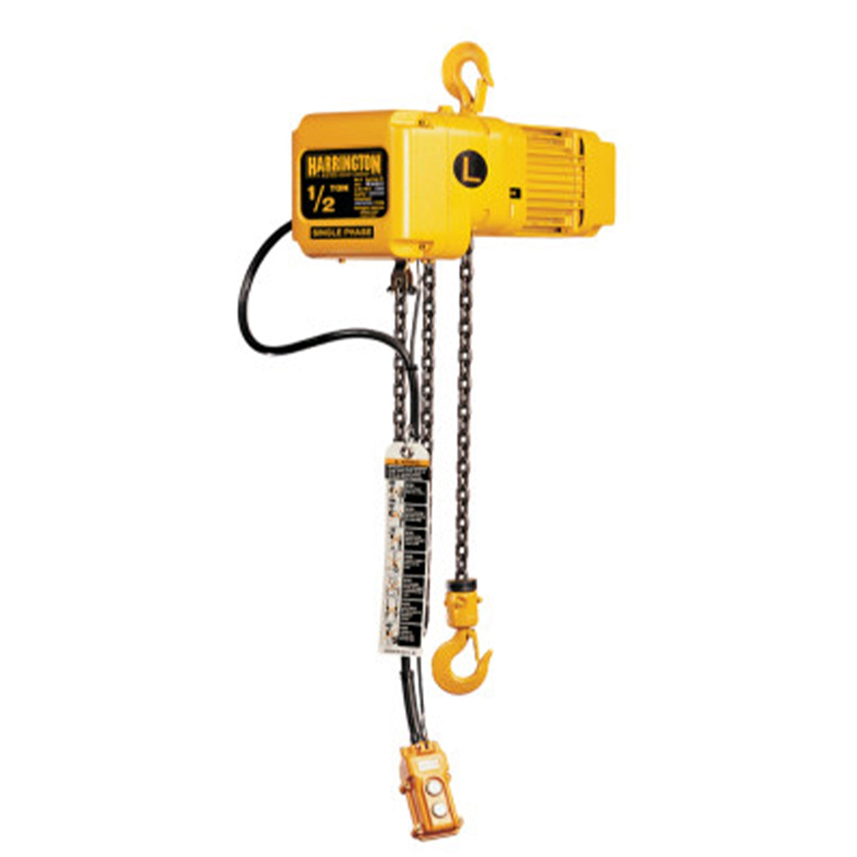 3 Ton SNER Electric Chain Hoist With Rigid Hook Suspension, 20ft of lift @ 3.5fpm, 115/230v-1ph-60Hz