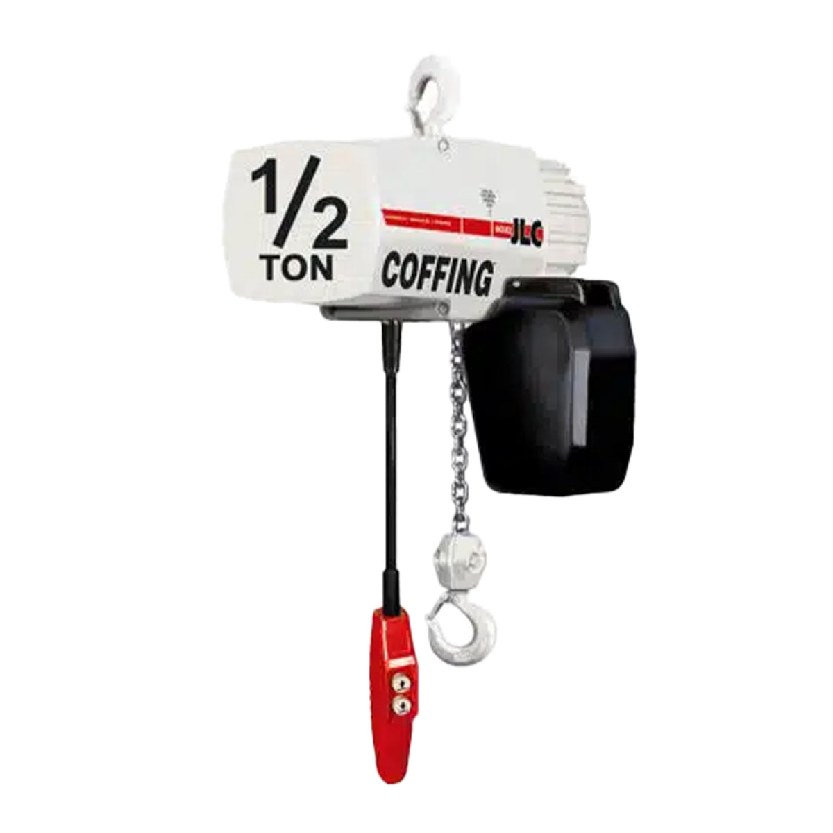 1/2 ton Coffing JLC Electric Chain Hoist with Rigid Hook Suspension, 20ft of lift @ 32fpm, 230/460v