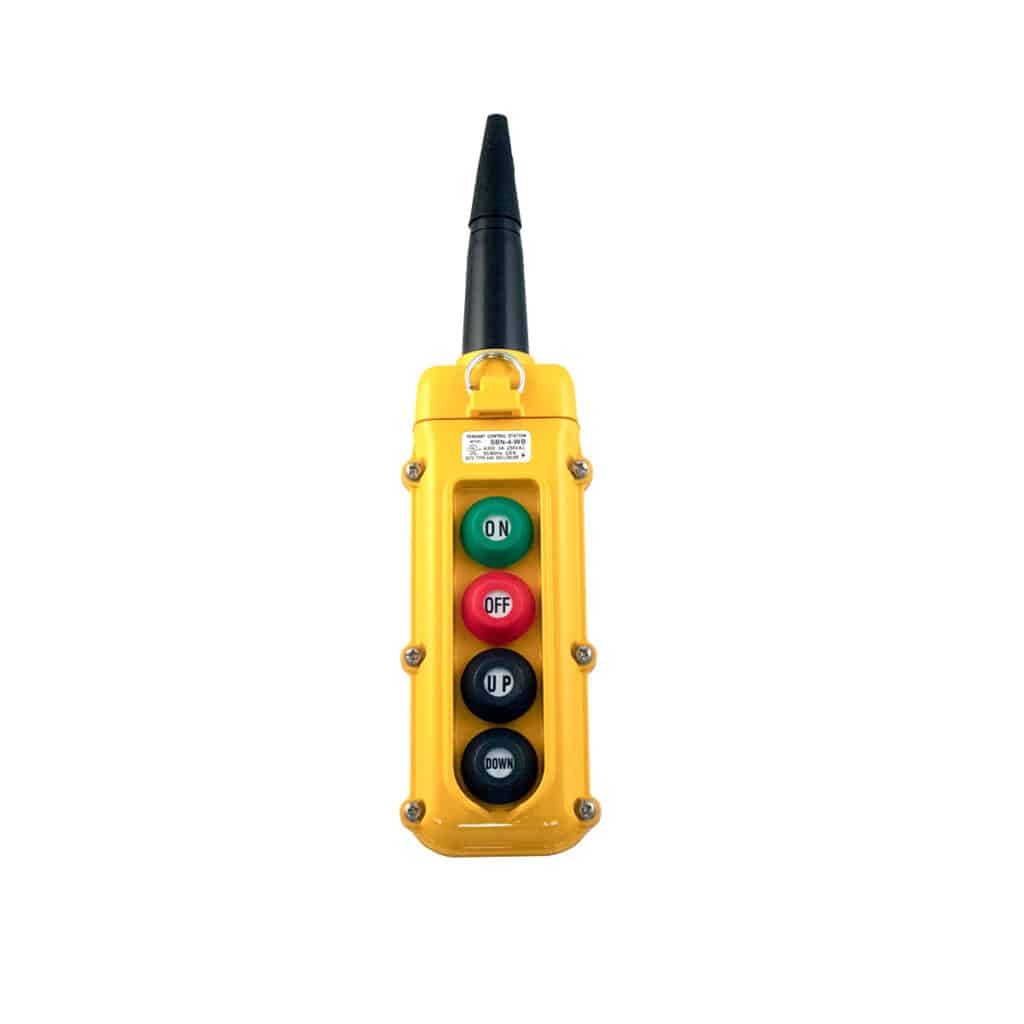 SBN Pendant Pushbutton Station, 4-Button, (2) Three-Speed with Maintained On/Off