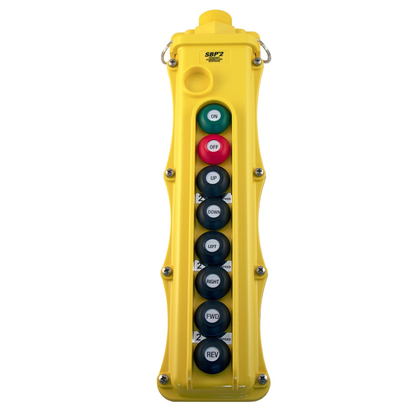 SBP2 Pendant Pushbutton Station, 8-Button, (6) Three-Speed with Momentary On/Off
