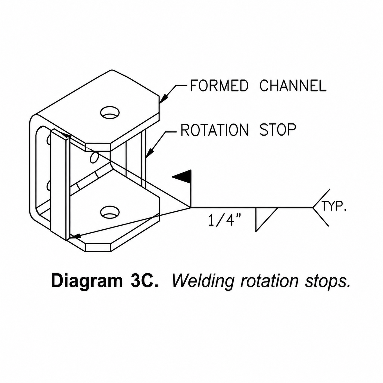 Wall Cantilever Jib Rotation Stop