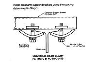 Drawing Mounting Clamp for Cross Arm Bracket, 12 Gauge C-Track_Installation