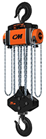 CM® Hurricane 360 Degree 20 Ton (t) Capacity 10 Feet (ft) Standard Lift Hand Chain Hoist (HU20000H10)