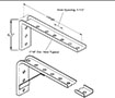 Galvanized Angle Brackets for Main Line or Top Running Applications