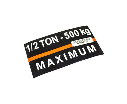 Capacity Label 1/2 Ton V1 - 00000773