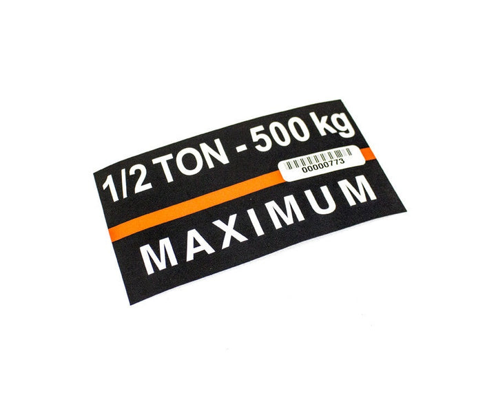 Capacity Label 1/2 Ton V1 - 00000773
