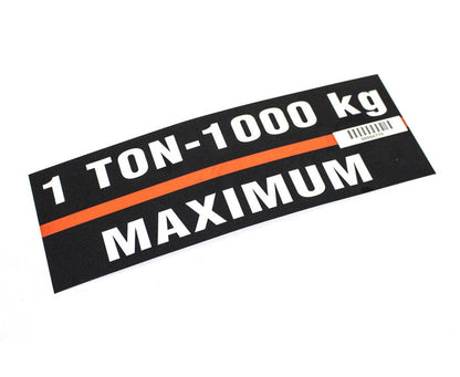 V2 1 Ton Capacity Label - 00000775