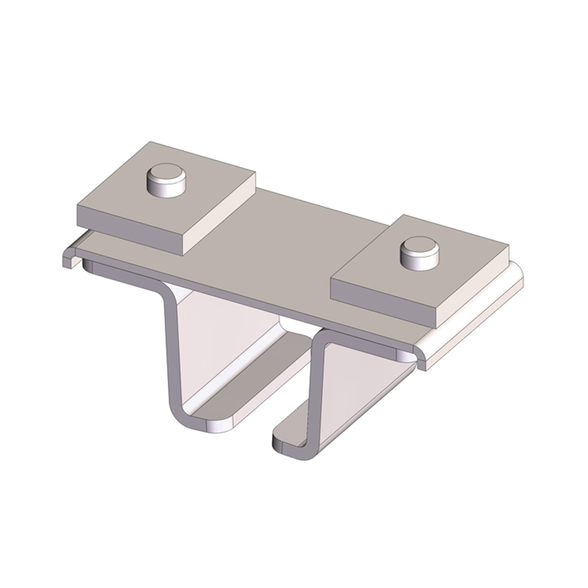 Standard Duty C-Track Festoon Track Hanger Bracket, For Cross Arm Support Channels, Galv Steel, Z-Clamp Style