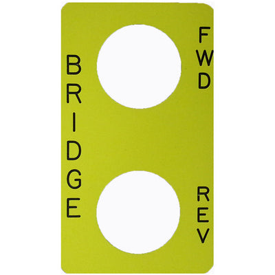 Legend Plate - BRIDGE: FWD - REV