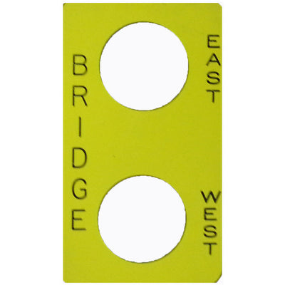 Legend Plate - BRIDGE: EAST - WEST