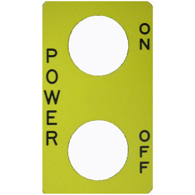 Legend Plate - POWER: ON - OFF