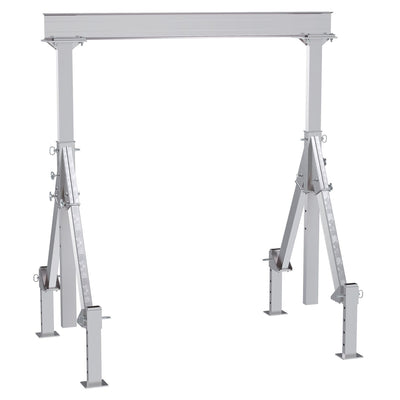 Vestil Aluminum Adjustable Height Gantry Crane with Adjustable Leveling Legs. 8 Ft. Wide x 8 Ft.