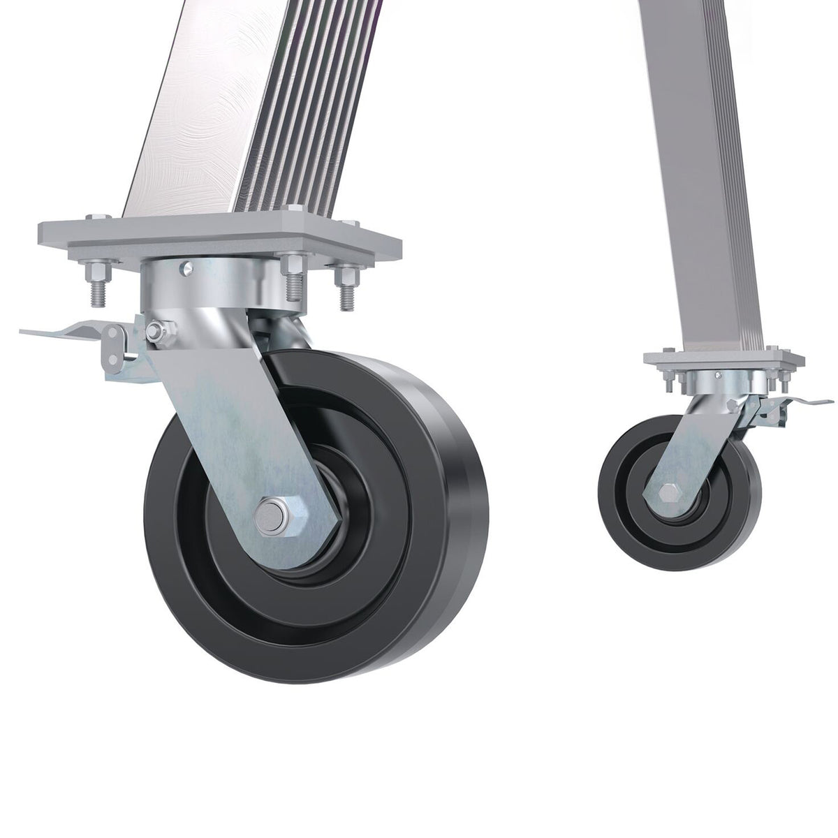 Vestil Aluminum Adjustable Height Gantry Crane with Total Locking Casters. 8 Ft. Wide x 8 Ft. Max Usable Height; 6,000 Lb. capacity.