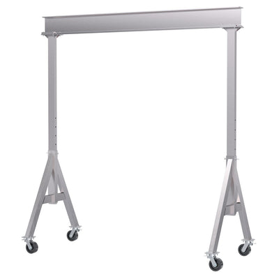 Vestil Aluminum Adjustable Height Gantry Crane with Total Locking Casters. 8 Ft. Wide x 8 Ft.