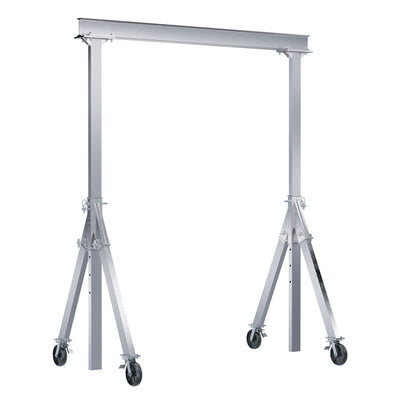 Vestil Aluminum Adjustable Height Gantry Crane with V-Groove Casters. 8 Ft. Wide x 10 Ft.