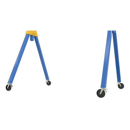 Vestil Steel Adjustable Height Knockdown Gantry Crane with Total Locking Casters. 20 Ft. Wide x 16 Ft. Max Usable Height; 8,000 Lb. capacity.