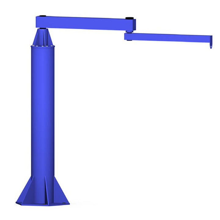 Gorbel® AJ360-F-NP6 Series 12 Feet (ft) Hub, 12 Feet (ft) Span (L), and 500 Pound (lb) Capacity Foundationless Free Standing Articulating Jib Crane