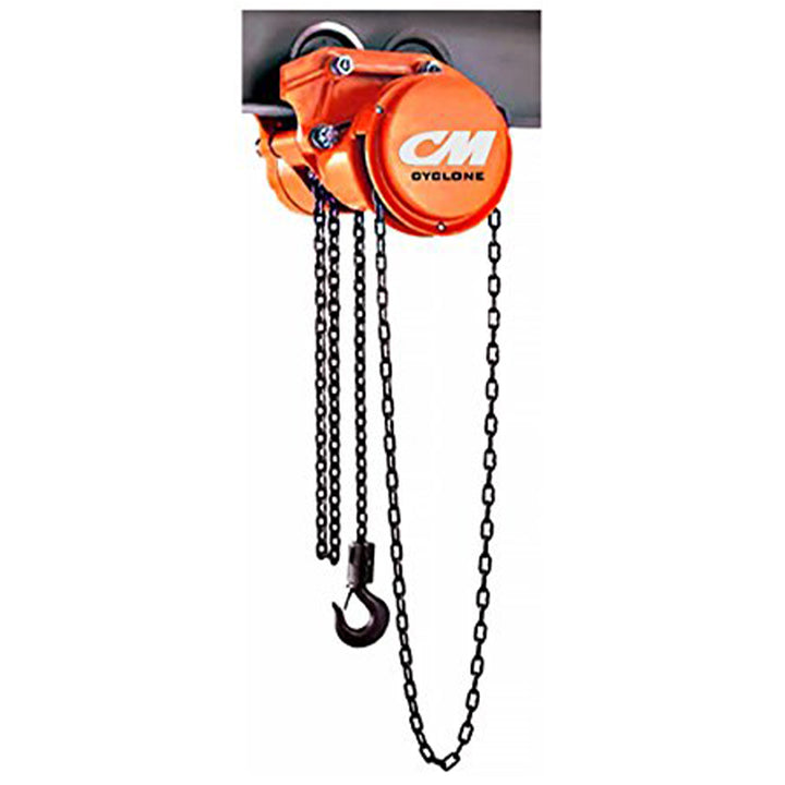 6 Ton Cyclone Low Headroom Geared Trolley Hoist, 10ft of lift