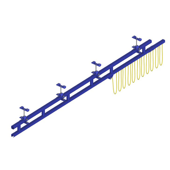 Gorbel® 30 Feet (ft) Maximum Hanger Spacing (L1) and 94 Feet (ft) Runway Length Steel Ceiling Mounted Monorail