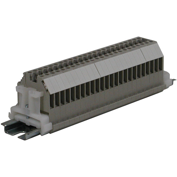24 Pole Terminal Strip - 30 Amp DIN Mounted