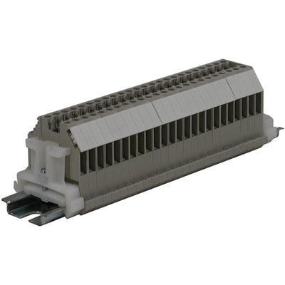 24 Pole Terminal Strip - 30 Amp DIN Mounted