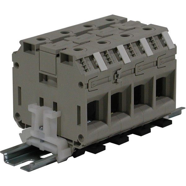 4 Pole Terminal Strip - 175 Amp DIN Mounted
