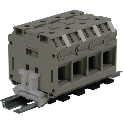 4 Pole Terminal Strip - 175 Amp DIN Mounted