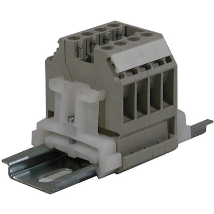 4 Pole Terminal Strip - 50 Amp DIN Mounted