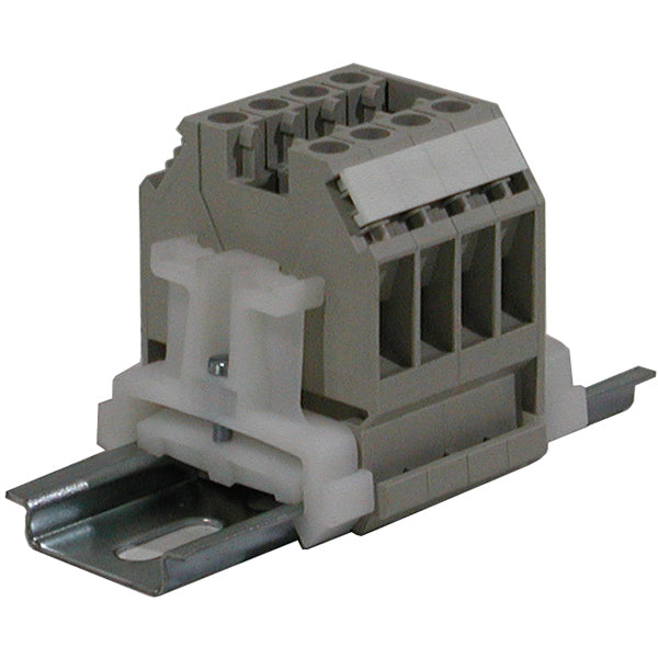 4 Pole Terminal Strip - 50 Amp DIN Mounted