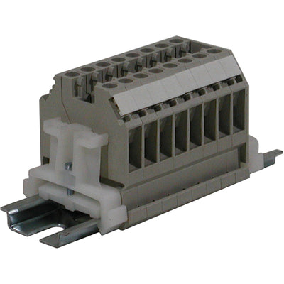 8 Pole Terminal Strip - 50 Amp DIN Mounted