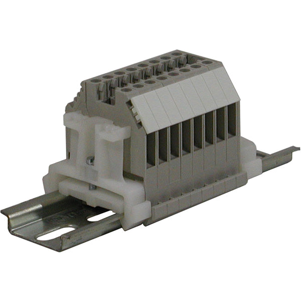 8 Pole Terminal Strip - 30 Amp DIN Mounted