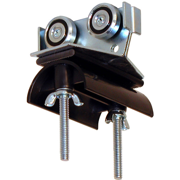3" Trolley Assembly, 4 Steel Wheels, 2" Diameter Nylon Saddle