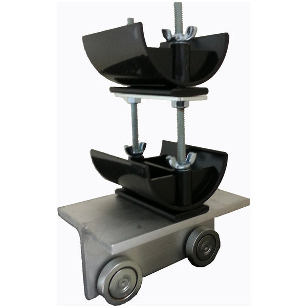 5" Trolley Assembly, Steel Wheels, Two Tier 3" Diameter Nylon Saddle